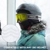 imagefindway OTG Ski Goggles snowSnowboard Goggles for Men Women Youth Upgraded Fit for All Helmet  Anti fog ampamp glare ampamp UVA2blackframe Yellowlens Vlt20
