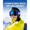 imagefindway OTG Ski Goggles snowSnowboard Goggles for Men Women Youth Upgraded Fit for All Helmet  Anti fog ampamp glare ampamp UVRevo Blue