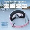 imagefindway OTG Ski Goggles snowSnowboard Goggles for Men Women Youth Upgraded Fit for All Helmet  Anti fog ampamp glare ampamp UVRevo Rainbow