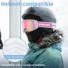 imagefindway OTG Ski Goggles snowSnowboard Goggles for Men Women Youth Upgraded Fit for All Helmet  Anti fog ampamp glare ampamp UVRevo Rainbow