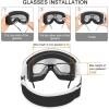 imagefindway OTG Ski Goggles snowSnowboard Goggles for Men Women Youth Upgraded Fit for All Helmet  Anti fog ampamp glare ampamp UVSilver Lens Vlt 102