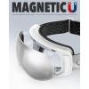 imagefindway Ski Goggles OTG for Women Men Adult YouthOver Glasses Snow GogglesInterchangeable LensAnti Fog Snowboard GogglesA1white Frame Silver Lens Vlt 12