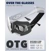 imagefindway Ski Goggles OTG for Women Men Adult YouthOver Glasses Snow GogglesInterchangeable LensAnti Fog Snowboard GogglesA1white Frame Silver Lens Vlt 12