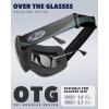 imagefindway Ski Goggles OTG for Women Men Adult YouthOver Glasses Snow GogglesInterchangeable LensAnti Fog Snowboard GogglesA2black Frame Silver Lens Vlt 12