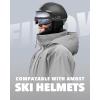 imagefindway Ski Goggles OTG for Women Men Adult YouthOver Glasses Snow GogglesInterchangeable LensAnti Fog Snowboard GogglesA3black Frame Black Lens Vlt 68