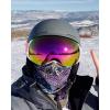 imagefindway Ski Goggles OTG for Women Men Adult YouthOver Glasses Snow GogglesInterchangeable LensAnti Fog Snowboard GogglesA5white Frame Revo Purple Lens Vlt 18