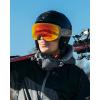 imagefindway Ski Goggles OTG for Women Men Adult YouthOver Glasses Snow GogglesInterchangeable LensAnti Fog Snowboard GogglesA7black Frame Revo Red Lens Vlt 20