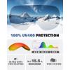 imagefindway Ski Goggles OTG for Women Men Adult YouthOver Glasses Snow GogglesInterchangeable LensAnti Fog Snowboard GogglesA7black Frame Revo Red Lens Vlt 20