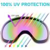 imagefindway Ski Goggles OTG for Women Men Adult YouthOver Glasses Snow GogglesInterchangeable LensAnti Fog Snowboard GogglesLens Only  Cheery Pink Vlt 38