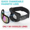imagefindway Ski Goggles OTG for Women Men Adult YouthOver Glasses Snow GogglesInterchangeable LensAnti Fog Snowboard GogglesLens Only  Cheery Pink Vlt 38