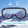 imagefindway Ski Goggles OTG for Women Men Adult YouthOver Glasses Snow GogglesInterchangeable LensAnti Fog Snowboard GogglesLens Only  Clear Vlt 99