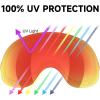 imagefindway Ski Goggles OTG for Women Men Adult YouthOver Glasses Snow GogglesInterchangeable LensAnti Fog Snowboard GogglesLens Only  Red Vlt 16