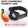 imagefindway Ski Goggles OTG for Women Men Adult YouthOver Glasses Snow GogglesInterchangeable LensAnti Fog Snowboard GogglesLens Only  Red Vlt 16