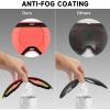imagefindway Ski Goggles OTG for Women Men Adult YouthOver Glasses Snow GogglesInterchangeable LensAnti Fog Snowboard GogglesLens Only  Red Vlt 16
