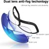 imagefindway Ski Goggles OTG for Women Men Adult YouthOver Glasses Snow GogglesInterchangeable LensAnti Fog Snowboard GogglesLens Only  Revo Blue Vlt 17