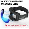 imagefindway Ski Goggles OTG for Women Men Adult YouthOver Glasses Snow GogglesInterchangeable LensAnti Fog Snowboard GogglesLens Only  Revo Blue Vlt 17