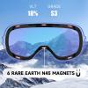 imagefindway Ski Goggles OTG for Women Men Adult YouthOver Glasses Snow GogglesInterchangeable LensAnti Fog Snowboard GogglesLens Only  Revo Blue Vlt 17