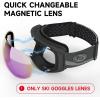 imagefindway Ski Goggles OTG for Women Men Adult YouthOver Glasses Snow GogglesInterchangeable LensAnti Fog Snowboard GogglesLens Only  Revo Purple Vlt 17