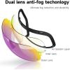 imagefindway Ski Goggles OTG for Women Men Adult YouthOver Glasses Snow GogglesInterchangeable LensAnti Fog Snowboard GogglesLens Only  Revo Purple Vlt 17