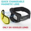 imagefindway Ski Goggles OTG for Women Men Adult YouthOver Glasses Snow GogglesInterchangeable LensAnti Fog Snowboard GogglesLens Only  Yellow Vlt 75