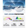 imagefindway Ski Goggles OTG for Women Men Adult YouthOver Glasses Snow GogglesInterchangeable LensAnti Fog Snowboard GogglesWhite Frame Pink Lens Gogglesvlt 38