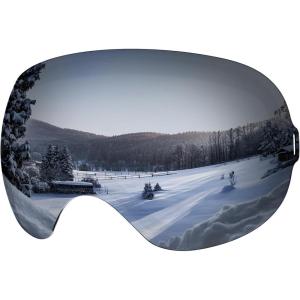 imagefindway Ski Goggles OTG for Women Men Adult YouthOver Glasses Snow GogglesInterchangeable LensAnti Fog Snowboard GogglesLens Only  Black Grey Vlt 85