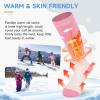 imagefindway Kids Ski Socks 2 Pairs Thermal Thick Warm Winter Cozy Socks for Skiing Snowboarding Boys Girls2pairspinkpink