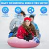 imageSnow Tube Sled for Kids Adults Sledding Heavy Duty Super Large 48 Inch Inflatable Snow Tubes with Pulling Rope ampamp Repair Kit Thickening Material of 066mm Winter Outdoor Snow kit