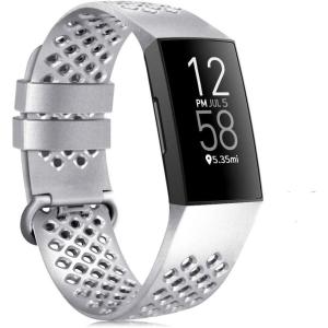 imagefindway Bands Compatible with Fitbit Charge 4 Charge 4 SECharge 3Charge 3 SE Breathable Sport Wristbands with Air Holes for Fitness Activity Tracker Waterproof Replacement Strap for Women and Men