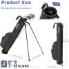 imageFindway Golf Stand Bag Sunday Golf Bag for The Driving Range Par 3 and Executive Courses Lightweight Small Golf Club Carry Bag with 3 Pockets for Men WomenBlack