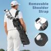 imageFindway Golf Stand Bag Sunday Golf Bag for The Driving Range Par 3 and Executive Courses Lightweight Small Golf Club Carry Bag with 3 Pockets for Men WomenBlack