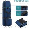 imageFindway Golf Travel Bag Golf Travel Bag for Airlines with Wheels 900D Heavy Duty Polyester Oxford SoftSided with Club Protection Liner Universal SizeBlue