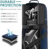 imageFindway Golf Travel Bag Golf Travel Bag for Airlines with Wheels 900D Heavy Duty Polyester Oxford SoftSided with Club Protection Liner Universal SizeBlue