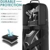imageFindway Golf Travel Bag Golf Travel Bag for Airlines with Wheels 900D Heavy Duty Polyester Oxford SoftSided with Club Protection Liner Universal SizeBlack