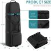 imageFindway Golf Travel Bag Golf Travel Bag for Airlines with Wheels 900D Heavy Duty Polyester Oxford SoftSided with Club Protection Liner Universal SizeBlack