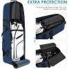 imageFindway Golf Travel Bag Golf Travel Bag for Airlines with Wheels 900D Heavy Duty Polyester Oxford SoftSided with Club Protection Liner Universal SizeBlue