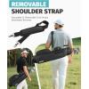 imageFindway Small Golf Bag Lightweight Pitch and Putt Golf Bag with Stand Adjustable Dual Straps Golf Stand Bag for Extra Storage in a Smaller Size Golf Gifts for Men and WomenBlack