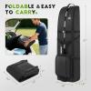 imagefindway Golf Travel Bag for Airlines 900D Heavy Duty Oxford Golf Travel Case with Wheels Golf Travel Cover with Club Protector Liner for Men WomenBlack