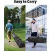 imagefindway Golf Travel Bags Golf Bag Travel Case for Airlines with Wheels 1680D Heavy Duty Oxford and ABS Hard Case Top Lightweight and FoldableBlack
