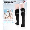 imagefindway Kids Ski Socks Kneehigh Warm Winter Thermal Socks For Boys Girls Toddlers Skiing Snowboarding 2 Pairs2 Pairsblackblack