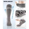imagefindway Kids Ski Socks Kneehigh Warm Winter Thermal Socks For Boys Girls Toddlers Skiing Snowboarding 2 Pairs2 Pairsblackgrey