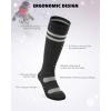 imagefindway Kids Ski Socks Kneehigh Warm Winter Thermal Socks For Boys Girls Toddlers Skiing Snowboarding 2 Pairs2 Pairsblackwhite