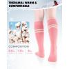 imagefindway Kids Ski Socks Kneehigh Warm Winter Thermal Socks For Boys Girls Toddlers Skiing Snowboarding 2 Pairs2 Pairsbluepink