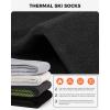 imagefindway Merino Wool Ski Socks 2 Pairs Thermal Kneehigh Snowboarding Snow Winter Warm Socks for Men Women2pblackgreen