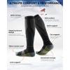imagefindway Merino Wool Ski Socks 2 Pairs Thermal Kneehigh Snowboarding Snow Winter Warm Socks for Men Women2pblackgrey