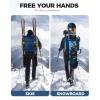 imagefindway Ski Boot Bag 55L Ski Boot bag Backpack 1680D Waterproof for Skis Ski Helmet Ski Boots Snowboard ampamp AccessoriesBlue