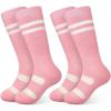 imagefindway Kids Ski Socks Kneehigh Warm Winter Thermal Socks For Boys Girls Toddlers Skiing Snowboarding 2 Pairs2 Pairspinkpink