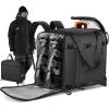 imagefindway Ski Boot Bag 55L Ski Boot bag Backpack 1680D Waterproof for Skis Ski Helmet Ski Boots Snowboard ampamp AccessoriesBlack