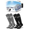 imagefindway Ski Goggles OTG and Ski Socks for Women Men Socks Size  M
