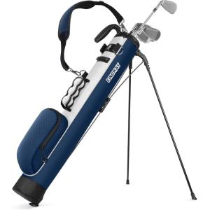 imageFindway Golf Stand Bag Small Golf Bag for The Driving Range Par 3 and Executive Courses Lightweight Golf Club Carry Bag with Ball Holder and Pockets for Men WomenBlue